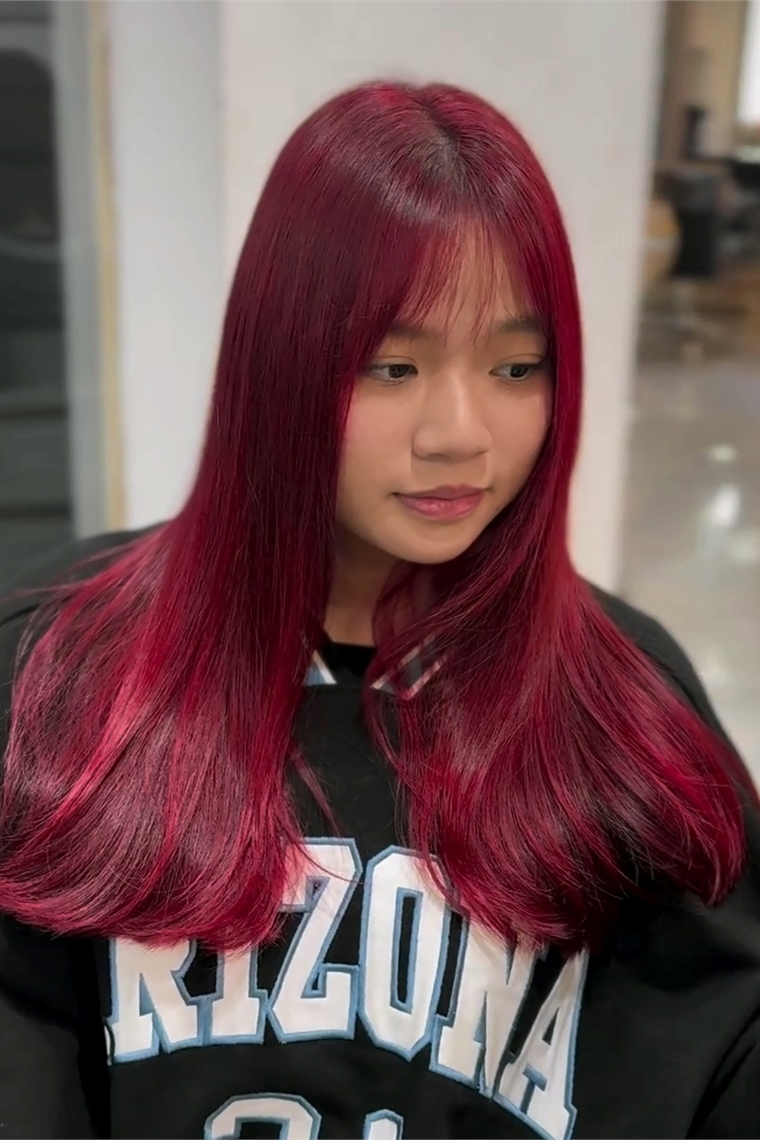 高級紅色調染髮海王紅